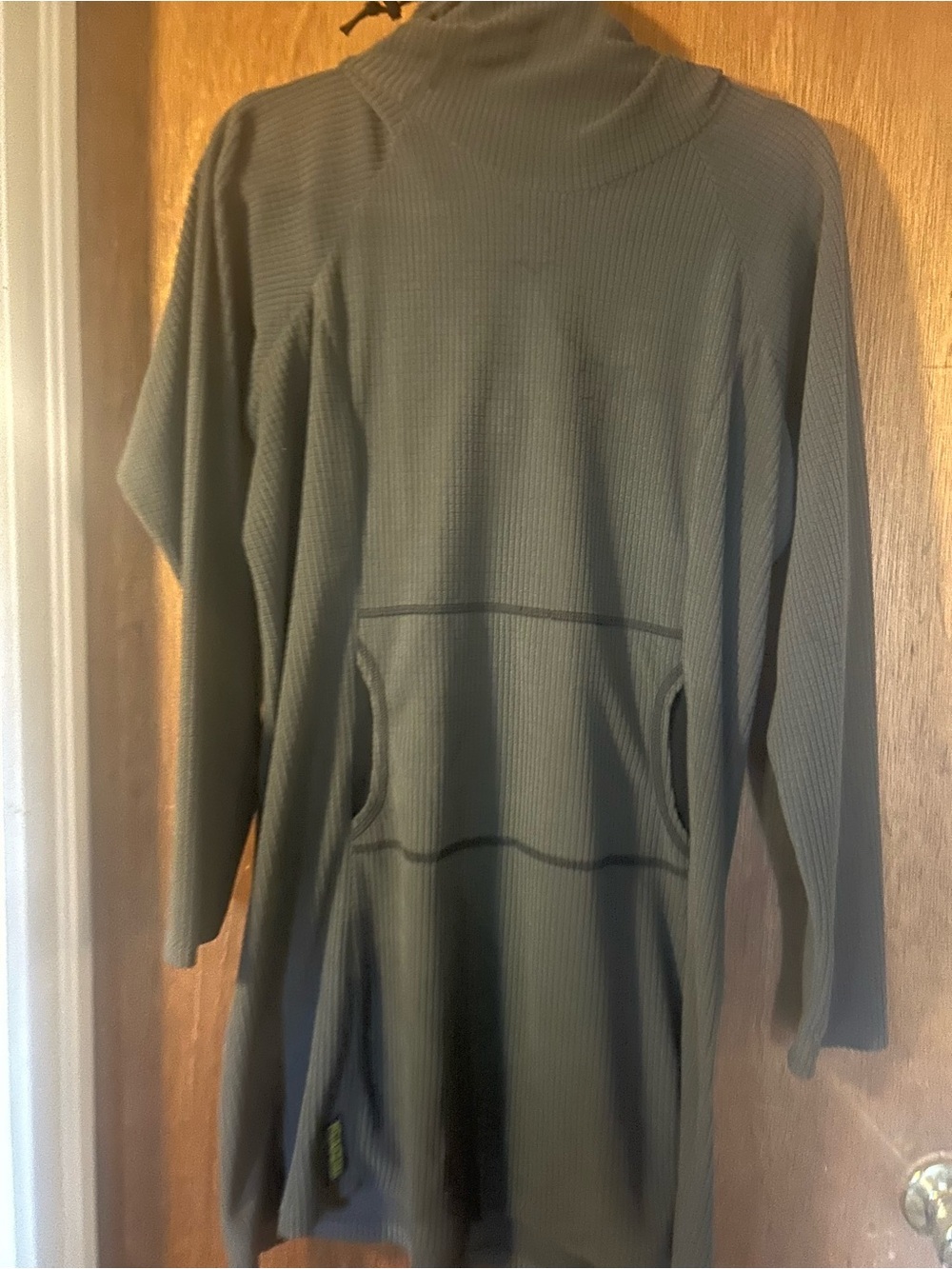 Melanzana microgrid Hoodie Dress